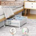 Under Bed Storage, Under the Bed Storage Containers with Wheels, Under Bed Shoe Storage Organizer Drawer for Bedroom Clothes Shoes Blankets - 2 Pack