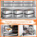 Layhit 10 Set Stainless Steel Food Containers with Lids Metal Marinating Snack Containers Box for Lunch, Leftovers, Dishwasher & Freezer Safe (18 oz)