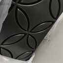 Art3d PVC 3D Wall Panel Interlocked Circles in Matt Black Cover 32 Sq.ft, for Interior Ceiling and Wall Decor for Residential or Commerical