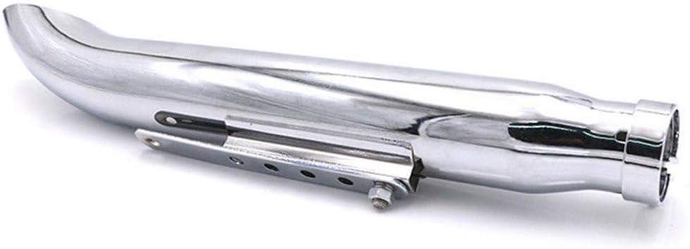 Universal Retro Style Motorcycle Cafe Racer 20" Muffler Exhaust Pipe Silver Tube