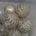 Ouddy Decor 36 Pcs Clear Christmas Ball Ornaments, 2.36" Shatterproof Champagne Plastic Christmas Ornaments Set Decorative Hanging Transparent Baubles for Xmas Tree Holiday Party Decor, Champagne