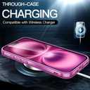 JETech Case for iPhone 16 6.1-Inch, Non-Yellowing Shockproof Phone Bumper Cover, Anti-Scratch Clear Back (Pink)