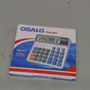 Desktop Calculator Extra Large 5in LCD Display 12-Digit Big Button Giant Accounting Calculator, Battery & Solar Powered, for Office Business & Home(OS-6815)