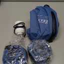 ONTYZZ Vacuum Bags for Travel, Reusable Vacuum Compression Bag, Recycled IPX8 Waterproof Space Saver Bag for Luggage/Camping/Home Storage (3 Pack with Air Pump-Blue)