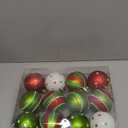 Ochine 12 Pcs 2.4 Inch Christmas Ball Ornaments for Tree, Black and White Christmas Ball Ornaments Red and Green Glittering Hanging Bulbs Pendants for Christmas Tree Decorations