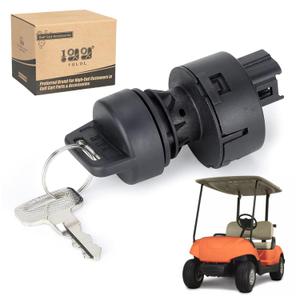 10L0L Golf Cart Ignition Key Switch for Yamaha G22, G29 Drive, Drive 2, OEM JW1-H2510-00, JU2-H2510-20 - 2 Position On/Off Replacement Ignition Switch with 2 Stander Keys for Gas 2005-UP Electric G29