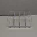 STORi 4-Compartment Clear Plastic Organizer, Rectangular Divided Makeup and Vanity Storage Bin, Use Upright for Eyeshadow Palettes, Made in USA