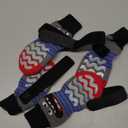 EXPAWLORER Dog Socks to Prevent Licking Paws with Grippers for Hardwood Floors Anti Slip, Cute Double Sides Dog Winter Shoes Booties Boots & Paw Protectors with for Small Medium Large Senior Dogs S (Grey)