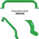 ESPETS 6 Pack 17 Inch Green Metal Safety Handles for Playground - Swing Set Accessories Grab Handles, Playset Hand Grips, Kids Indoor Monkey Bars for Jungle Gym, Climbing Frame