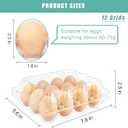 100 Packs Egg Cartons Cheap BulkPlastic for 12 Eggs, Clear Egg Cartons 3 * 4 GridsPerfect for Refrigerator Chicken Farm Markets Commercial Business Market Display