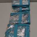 Clear Vinyl Zippered Storage Bags (3-Pack) 40L Sturdy Storage Bags for Sweaters, Blankets, Comforters, Bedding Sets and Much More! (Turquoise, 18x15x9)