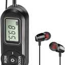 Personal Portable FM Radio with Digital Tuning LCD Display, SWDSTP Mini Pocket Radio with Headphones and Belt Clip for Walking Jogging, Upgrade Volume Control
