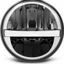 UNI-SHINE Motorcycle 5.75 inch LED Headlight 5-3/4'' DOT Approved with DRL High Low Beam Plug and Play Motor Bike Classic Headlamp (1PC)