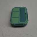 QQKO Bento Box for Kids Adults, School Toddler Lunch Box for Boys Girls, Lunch Box Containers with 4 Compartments, Sauce Container, Utensils, Food Picks and Muffin Cups for School, Green