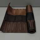 SHACOS Woven Vinyl Table Runners PVC Table Runners 12 x 90 inch Long Wipeable Bamboo Weave Runner for Tables Indoor Outdoor, Ombre Coffee Black
