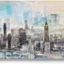 NOVASTARCK Extra Large Wall Art for Living Room Canvas Painting New York City skyline Artwork for Bedroom Office Home Decor 29\"x58\"