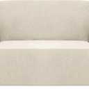 Turquoize Stretch Sofa Slipcover Loveseat Cover Couch Covers for 2 Cushion Couch 1 Piece Sofa Slipcover for Living Room with Jacquard Fabric and Elastic Furniture Protector(Loveseat,Biscotti Beige)