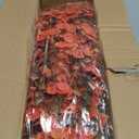 TURNMEON 4 Pcs Artificial Hanging Fall Flowers Fall Decorations, Fake Mums for Outdoors UV Resistant Hanging Plants Faux Silk Daisy Flowers for Autumn Decor Home Indoor Outside Gardens Porch (Orange)