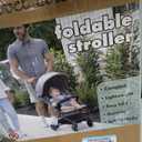 Lightweight Travel Stroller for Baby & Toddlers - Easy Fold & Compact Stroller with Canopy, Storage Basket, Multi-Position Recline & Convenient One-Hand Fold (Grey)