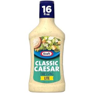 Pack Of 2 Kraft Lite Classic Caesar Dressing, 16 fl oz Bottle, BBD: 08/18/2025