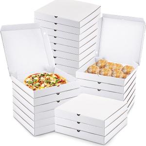 PerKoop 100 Pcs 12" x 12" Pizza Boxes Bulk Cardboard Square, White