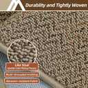 COSY HOMEER Hallway Runner Rug 2'x8' Non Slip Washable Entryway Runner Rugs Absorbent Stain Resistant Carpet Rug Runners for Hallways,Entrance and Laundry Room,Taupe
