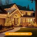 ASENEK Outdoor String Lights 99FT 300 LED Connectable 8 Modes with Timer Decorative String Lights for Xmas Tree Patio Party Warm White (Warm White Dark Green Wire)