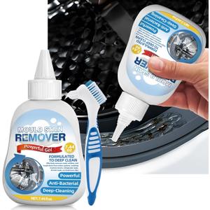 Mold Stain Remover Gel 7.44oz, Effective Washing Machine Cleaner, Household Cleaner for Bathroom Grout, Sink,Tile, Shower, Caulk