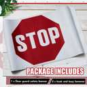 Weysat 50 x 12 Inch Door Guard Stop Banner Stop Sign Strip Do Not Enter Sign Wandering Prevention Aid for Dementia Patients