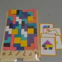 Wooden Montessori Russian Blocks Puzzle  3D Stacking Toy for 3-6 Year Olds Toddlers Educational Gift & Brain Teaser for Critical Thinking Montessori Brain Blocks for Boys & Girls (Classic)