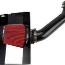 Air Intake Kit, Cold Air Intake System Kits w/Filter Aluminum Replacement for 2003-2008 RAM 1500/2500 4.7L/ 5.7L Engine (Red)