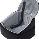 Dog Car Seat for Small Dogs, Dog Booster Seat with Extendable Backrest, Pet Car Seats up to 30 lbs, Washable Removable Cover Travel Bed with Storage Pockets and 2 Safety Leashes, Black&Grey