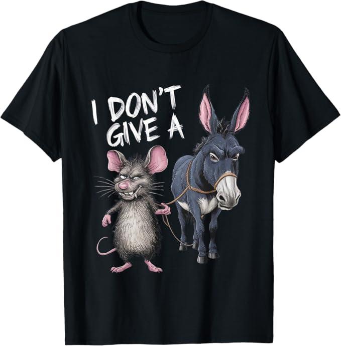 Brand: Mouse Walking A Donkey I Don't Give Rats Ass
I Don't Give a Rats Ass Mouse & Donkey Funny T-Shirt,3XL