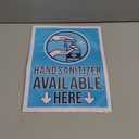 Store Safety Signs,"Hand Sanitizer Available Here" (9 x 12 in, 6 Pack)