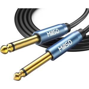 MillSO Electric Guitar Cable 10FT 1/4 Instrument Cable TS Straight-Straight 6.35mm Amp Cable for Bass, Amplifier, Mixer, Keyboard or More [Upgraded]
