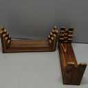 2 Set wood tone Wooden Tiered Display Stands 4 Tier Stackable Pine Wood Display Risers, Suitable for Vendor Events, Cupcake Stands, cake stand Wooden Dessert Table Sets, Vendor Booth Displays,Cosmetic & pantry organizers and storage can organizer, Kitchen Spice Storage, Outdoor Party Food Displays display stands12-11.2-10.4-9.6IN
