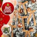 Riceshoot 30 Pcs Christmas Velvet Bow, 6 x 8 Inch Rustic Crafts Gift Bows Nice for Christmas Tree, Garland, Large Gifts, Parties, Indoor or Outdoor Decorations(Khaki)