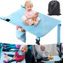 Toddler Airplane Bed, Portable Kids Airplane Seat Extender, Airplane Travel Essentials for Toddlers, Comfortable Footrest for Kids, Must-Have Toddler Travel Bed for Flights (Blue)