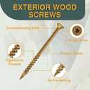 T.K.Excellent Deck Screws 3 Inch Wood Screws Outdoor #10 x 3, 175 Pcs, Rust Resistant Structural Fence Screws Torx Drive Screw, for Gazebos or Siding, Two T25 Bits, Brilliant Brown/Tan Ruspert Coating