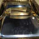 9Qt Chafing Dishes for Buffet, Gold 304 Stainless Steel Chafing Dish Sets, Food Warmers for Parties, Buffet Servers and Warmers, Warming Trays for Buffets Party, Multiple Size Food Pans, 4 Pack