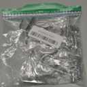 MroMax 10Pcs 0.63" x 1.18"(WxL) Oval Closet Rod Support Zinc Alloy Middle Mounting Bracket with Installation Screws Electroplated Surface Wardrobe Flange Holder Closet Shelf Rod Brackets Silver Tone