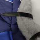 Nanaki Warm Fleece Lined Dog Coats Vests for Winter Waterproof, Furry Collar Dog Jacket with Leash Hole, Reflective Pet Snow Jacket Suit for Outdoor Walking Hunting,Easy On Puppy Coat Beagle, Blue L