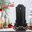 2 x 2025 Advent Calendar, Wooden Diehard Advent Calendar Dropped Nakatomi Plaza Tabletop Christmas Countdown Calendar Ornament for Kids Adults Home Decoration (Black-A)
