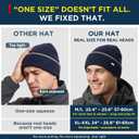 TOP-EX XL/XXL 100% Merino Wool Beanies Hats Men Fleece Lined Winter Knitted Hat Warm Cuffed Beanie (Black, XL)