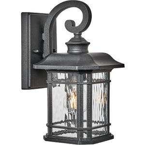 Matte Black Outdoor Wall Lights 16.7 Inch Height Waterproof Outdoor Wall Sconce Exterior Wall Light Fixtures with Water Ripple Glass for Garage Patio Front Door
