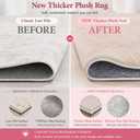 Latte&Fog Soft Thick Plush Bounce-Back 5x7 Pink Area Rugs for Living Room