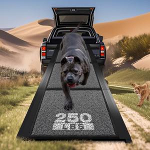 Dog Ramp for Car, Pawlify 71" x 20" Dog Ramps for Large Dogs with Anti-Pinch Handle and Anti-Slip Rug Surface, Folding Dog Ramp Up to 250LBS, Portable Dogs Car Ramp for SUV, Trucks