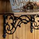14''x8.5'' Decorative Shelf Brackets,2 Pack Cast Iron Shelf Supply,14 Inch Large Antique Black Corbesl,Screws Anchors Included