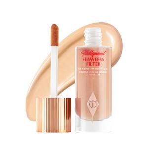 Charlotte Tilbury Hollywood FlawlessFilter - MultiUse Makeup Primer, Complexion Booster & Illuminating Liquid Highlighter with Sheer Coverage - Smooths & Blurs Skin (3 Light/Medium - Warm Peach for Light to Medium Skin Tones)