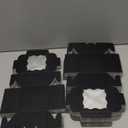 Bakepacker Black Bakery Boxes with Window 4x4x2.5 inches Small Size Pastry Boxes Mini Cookie Boxes for Bakerys Thick & Sturdy 100 Packs